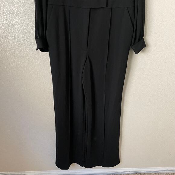 White House Black Market Jumpsuit Womens Size 16 Black Blazer Formal Preppy NEW - Picture 5 of 12